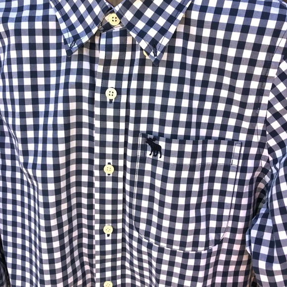 Abercrombie and Fitch navy checkered shirt! - Picture 4 of 5